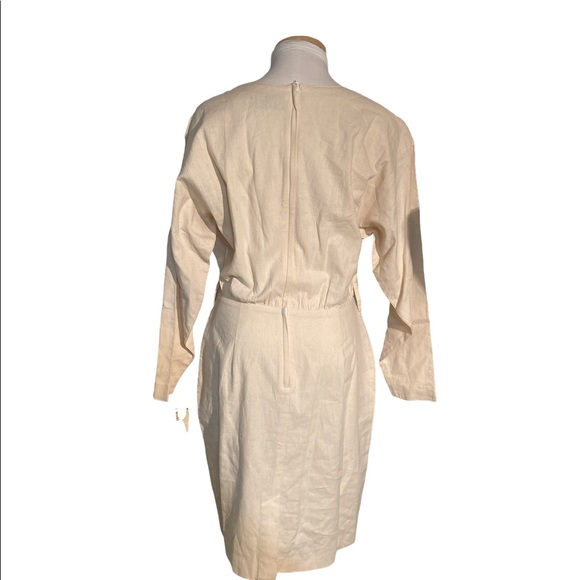 Vintage Together Spiegel Deadstock Linen Button Down Long Sleeve Dress Size 6 - Picture 5 of 12